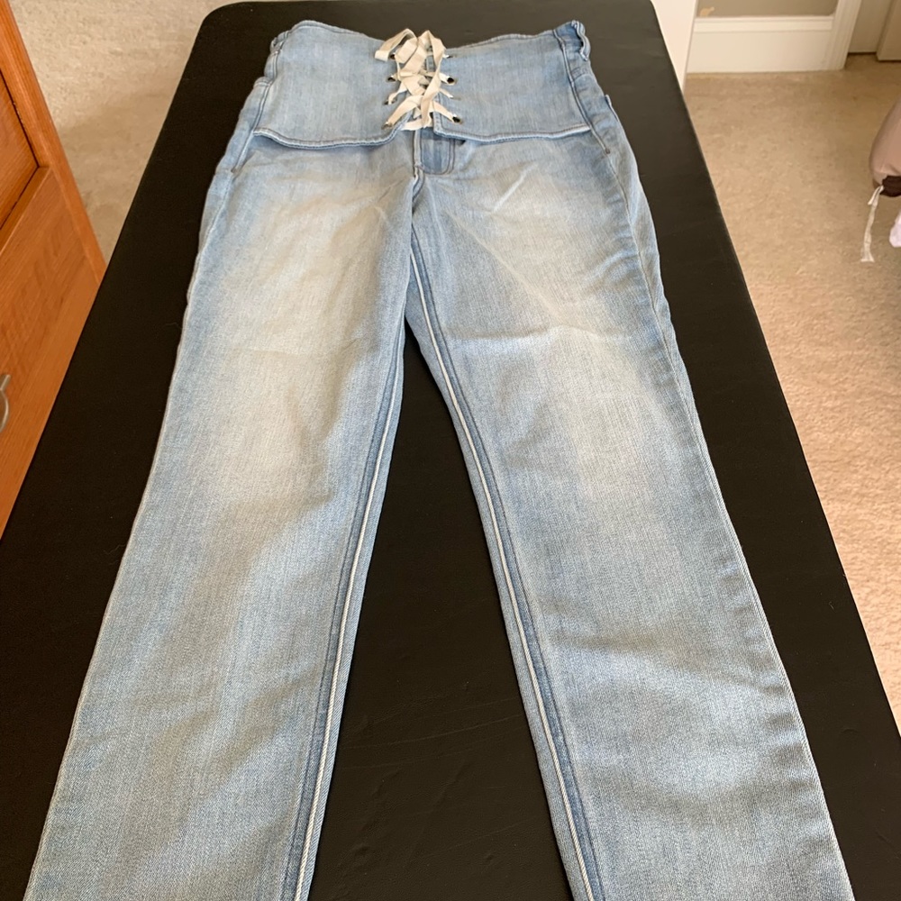 Express Jeans Super High Rise Ankle Jegging